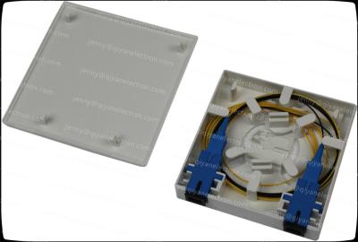Mini plastic 1/2 / 4 Core SC LC Ftth / Fttx Fiber Termination Box Wall Mount FTB-86