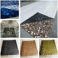 Couleur décorative de la feuille PVD d'acier inoxydable d'ondulation de l'eau en métal 4x8