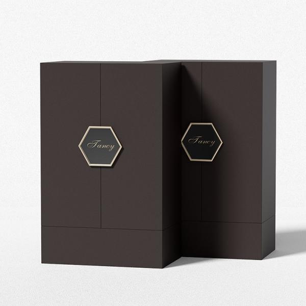 Double Door High End Cosmetics Packaging Box Customized Design Perfume Paper Box
