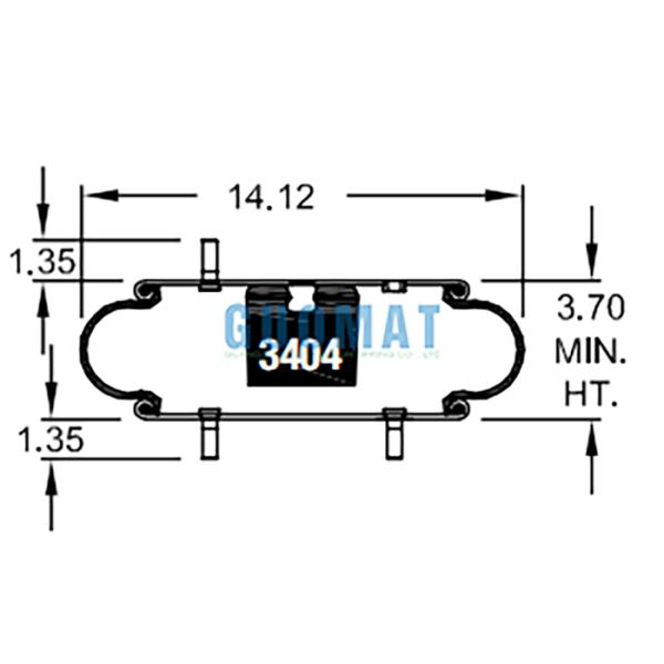 W01-358-7088 Firestone Suspension Air Bags FS 530-14 517 Contitech OEM Replacement Supplier