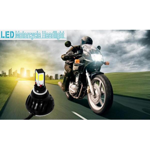 2600lm Led Motorcycle Headlight , 24W H4 H7 H6 Motorcycle Led Spotlights