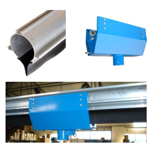 Durable Sliding Rail Trolley System  Dust Collection Sliding Rail System