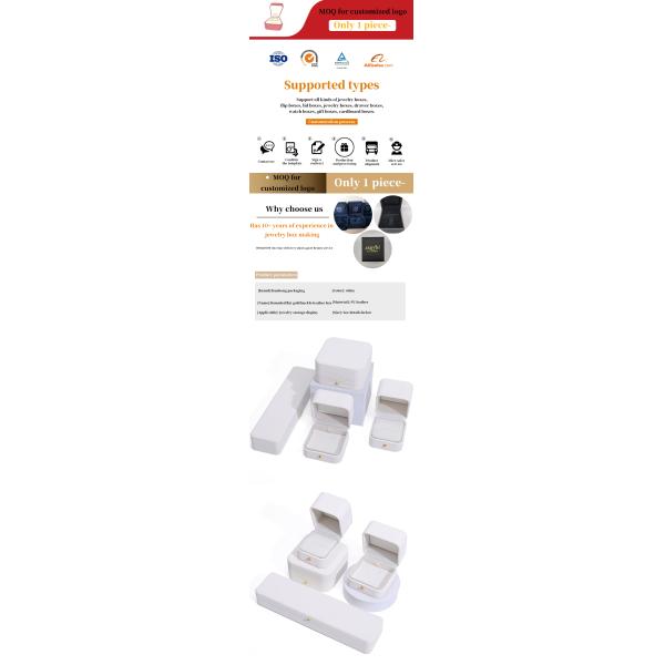 Coffret de bijoux en cuir en collier en soie d'éponge épaisse avec logo personnalisé