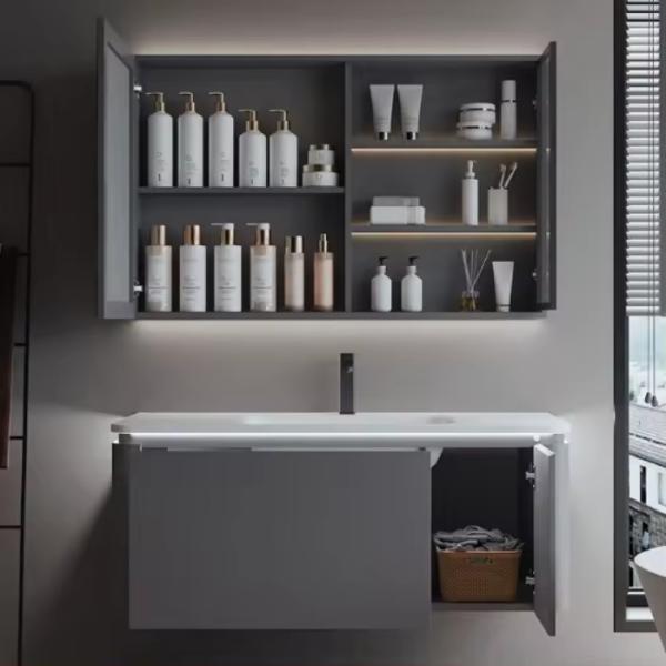 Customized DTC Wall Mounted Bathroom Vanity Units sink Cabinets