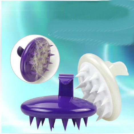 Multi Colored Silica Gel Pet Bath Massage Brush