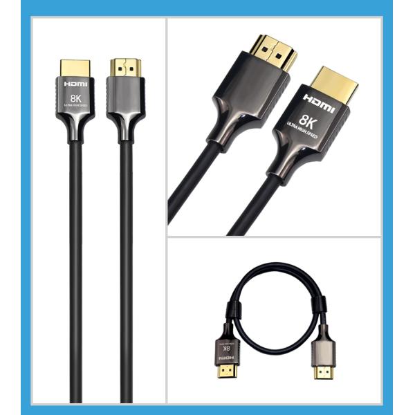 Aluminum Alloy 0.5m 1m 1.5m 2m 2.5m 3m HDMI Copper Cable 48gbps