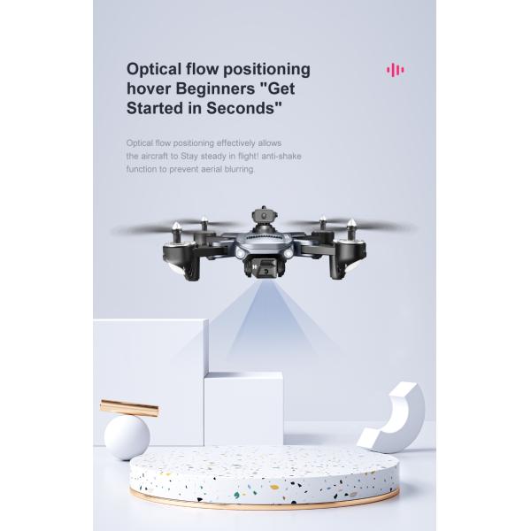 Mini Foldable Drone K7 Optical Flow Obstacle Avoidance 4k Camera LED Lights Remote Control 1800 mAh Battery ESC HD Camera
