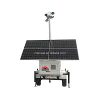 Trailer mobile de surveillance par CCTV avec panneaux solaires et connectivité 4G pour le parking