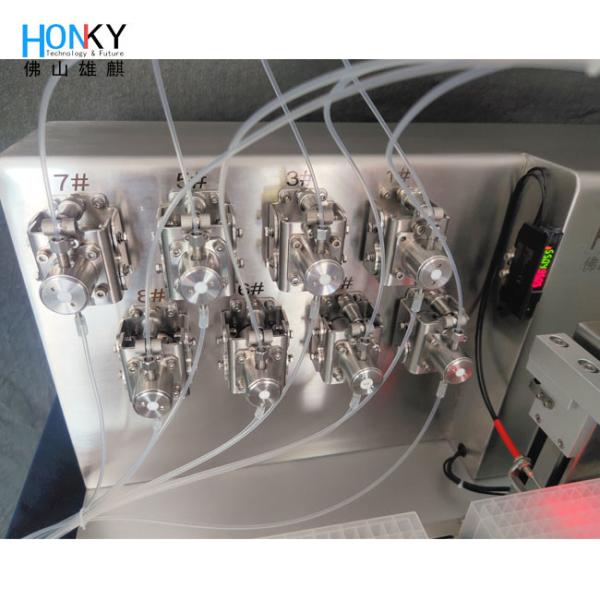 Desktop Diagnostic Reagent Filling Machine with High Precision Ceramic Pump for 96 Deep Well Plate at 10 Plates/Min in 304 Stainless Steel
