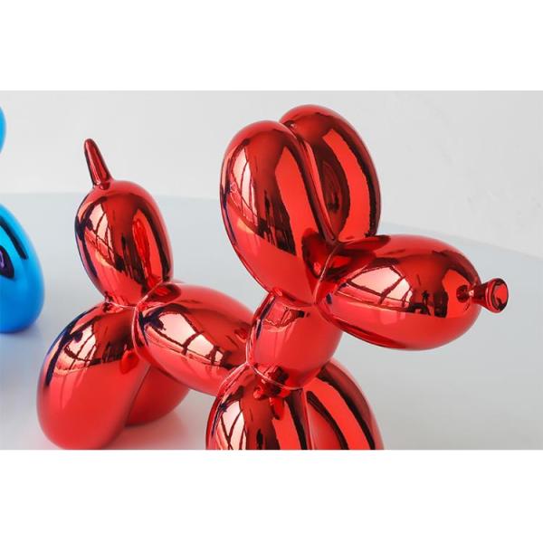 Resin balloon dog sculpture nano spray metal texture effect