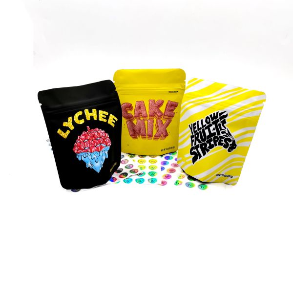 Custom Printed Resealable 3.5g Mylar Edible Bag Zip Lock Small Sachet Plastic Bag