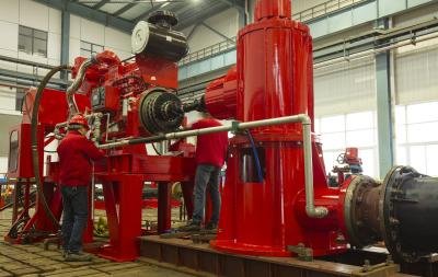 O UL alistou 2000 bombas de água verticais da luta contra o incêndio da turbina do GPM com motor diesel/movido a motor elétrico
