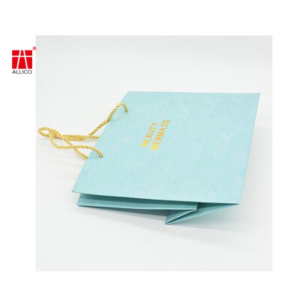 Одежды подарка ювелирных изделий ручки ленты нестандартной конструкции сумка голубой косметической ходя по магазинам упаковывая