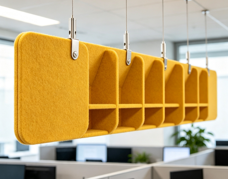 Tensioned Adjustable Panel Hanging System Self Locking Fork Cable Gripper Acoustic Ceiling Studio Soundproofing