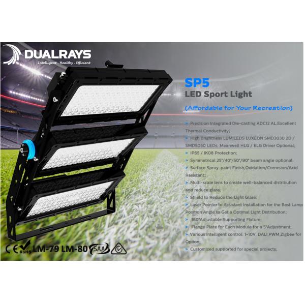 1000W LED Sports Light Modular Structure Design 1-10V PWM DALI Zigbee Control