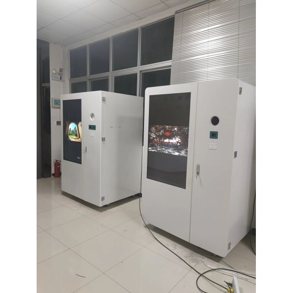 Outdoor Tourism Spot 49inch Touch Screen Bottle and can RVM systems with compactor