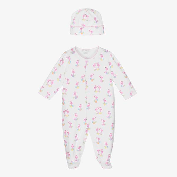 Autumn Newborn Baby Romper with Hat 2pcs Set Long Sleeved Printed Cotton Infant Girl Boy One-piece Jumpsuit
