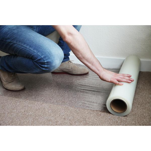 LLDPE Transparent 1000mm Carpet Protection Film Removable