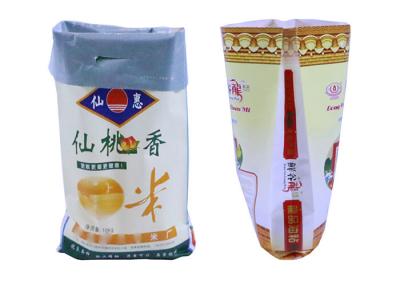 Double Stitching 25kg Woven Polypropylene Sacks , Laminted Bopp Transparent Woven Poly Bags