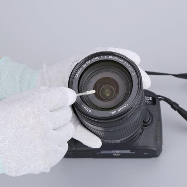 Semiconductor Cleaning Anti Static Swabs Thin Head White Foam Green Stick