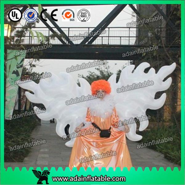 White Parade Inflatable Wing With Led Lighting 2m/3m Customized For Event Decoration