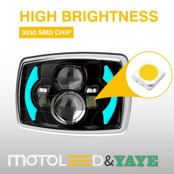 Синий DRL CD70 70cc Проектор объектив Мотоцикл светодиодный фары DC12V Белый водонепроницаемый IP67