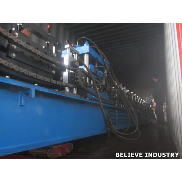 C80 - 250 C Purlin Roll Forming Machine With Automatic PLC Control System