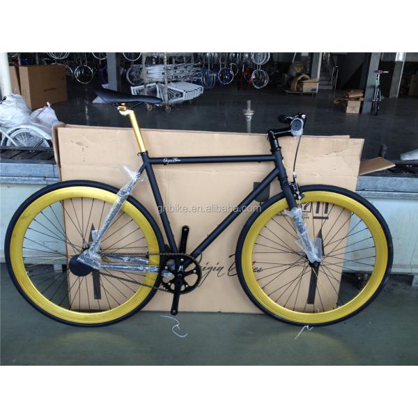 700c Black Aluminum Frame Fixie Bike with Double V Brake Fixed Gear Man Track Bike