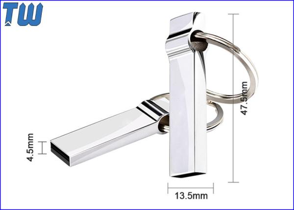 Shinning Zinc Alloy Metal Key Ring 4GB USB Memory Stick Pendrive