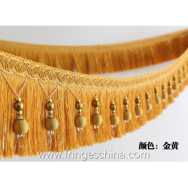 Handmade fashionable chain beads lace tassels fringes for curtain/sofa/pillow/stage decoration