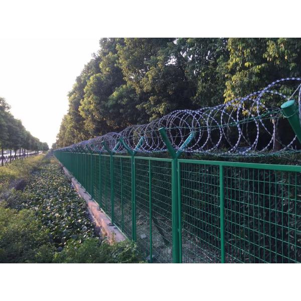 Galvanized Or PVC Coated Blade Razor Barbed Wire , Concertina Barbed Wire