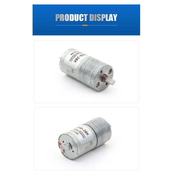 Wholesale 3-24V Mini DC Gear Motor 25mm Diameter Spur Gearbox Motor Useful for Small Electric Cat Toilet Motor