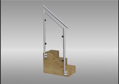 Anti Rust Stainless Steel Glass Railing Top Mount / Side Mount For Decoration Companies