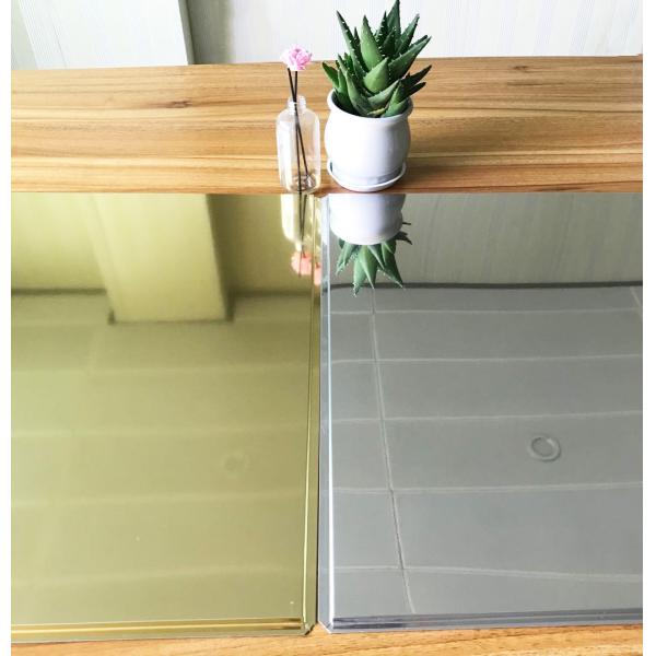 Decorative Mirror Finish Reflective Ceiling Tiles 595x595mm Aluminum