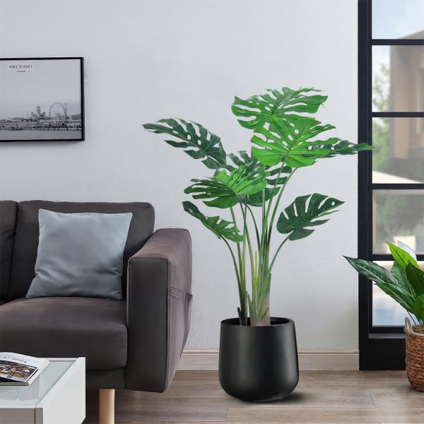 artificial plants manufacturers​ Lifelike Realism 6ft monstera plant​ for Home and Office Decoration