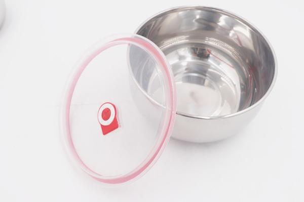 14-18cm 3pcs Customizable new round food bento set 201# stainless steel leak proof mixing bowl