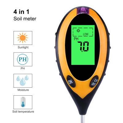 4 em 1 verificador de umidade do solo de Digitas das estufas com medidor da umidade da planta interna do medidor da umidade do pH do solo da exposição do LCD