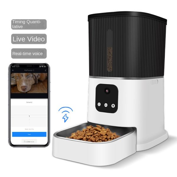 Wholesale Eco-Friendly Modern Plastic Intelligent Automatic Pet Feeder Mobile Timing Quantum Remote Control Voice Video Features