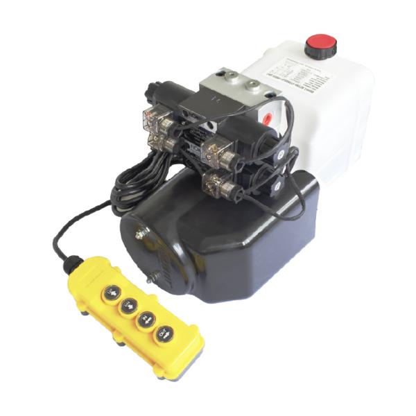 DC 12V 2.2kw クレーン空中作業員のためのダブルアクティング水力発電機 4ボタンの水力リフター リモコン制御 6m ライン