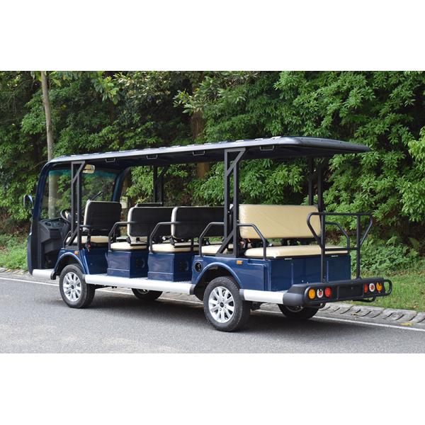 Mini Electric Golf Carts 14 Passengers Electric Sightseeing Car Blue Color