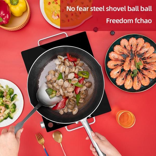 Factory Price 30 Cm Cookware 18/10 Stainless Steel Frypan Non Stick Honeycomb Fry Pans With Stainless Steel Handle