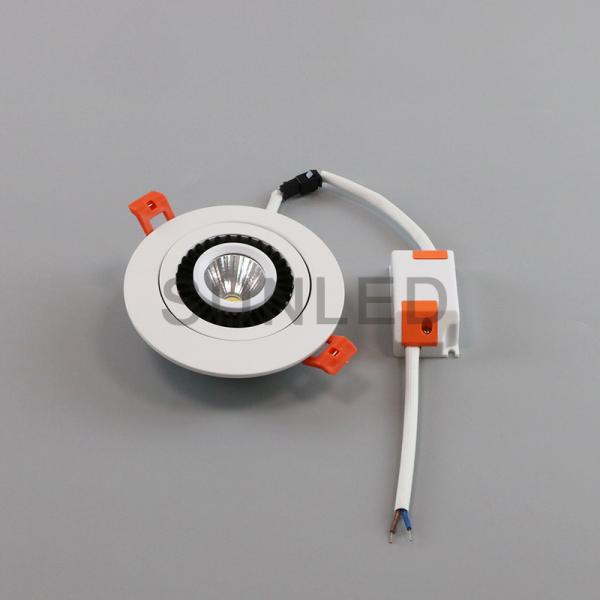 Rotatable LED Recessed Downlight 5 / 6 Inch 10w 15w Anodic Oxidation Treatment Housing