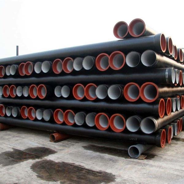 ISO2531 EN545 EN598 Ductile Iron Pipe C25 C30 C40 Black Color For Water