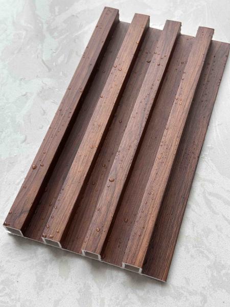 Heat Insulation WPC Wall Panel Easy Installation with Clips and Screws 3D vinyl fluted decorative wall panelling