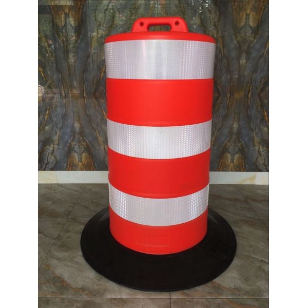 JST Barriers 1100mm South American 15kgs Traffic Drum Barrels RED Crash Safety Traffic Barrel Road Orange Barrier Heavy Duty 