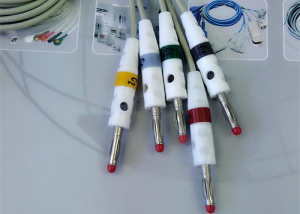 One Piece EKG Cable Banana Plug EKG Cable To Snap Type 2 Years Validity
