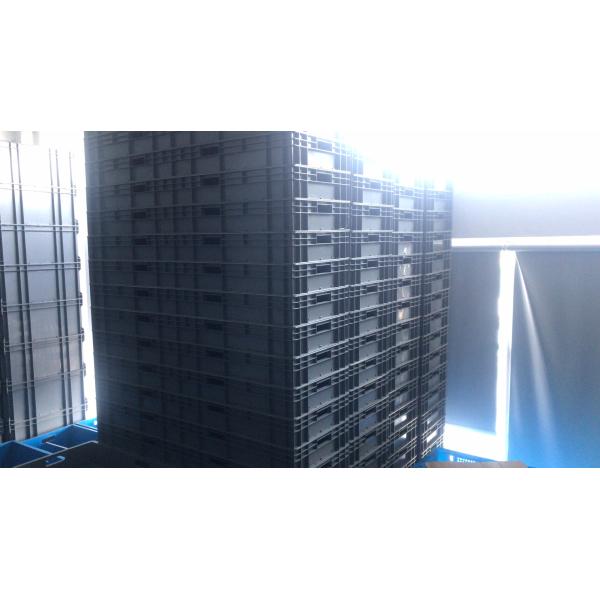 Industrial Euro Containers Food Tray With Lids 1200*400*120 Mm Grey Stacking For Storage