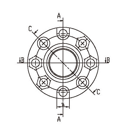 El acero de plata forjó el reborde para la bomba de la transferencia de combustible