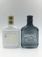 blanco opaco de perfume 100ml de la forma plana de cristal de la botella