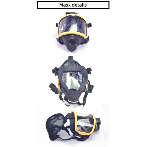 Industry Protective Fire Fighting Gas Mask Anti Fogging Full Face Gas Mask